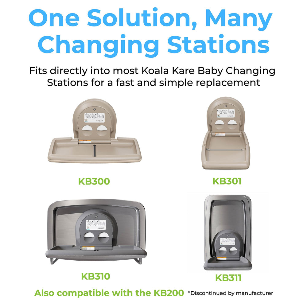 Koala Kare odor-control feature shown in a clean, odor-managed restroom setup.