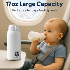 Koalababy Portable Bottle Warmer 17oz capacity supports multiple feeds on busy days