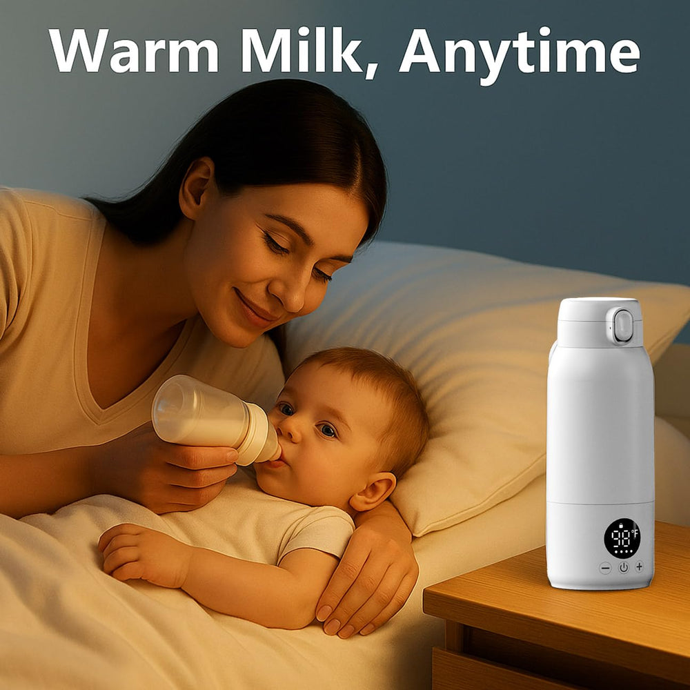 Koalababy portable bottle warmer cordless charging, travel-ready without outlets.
