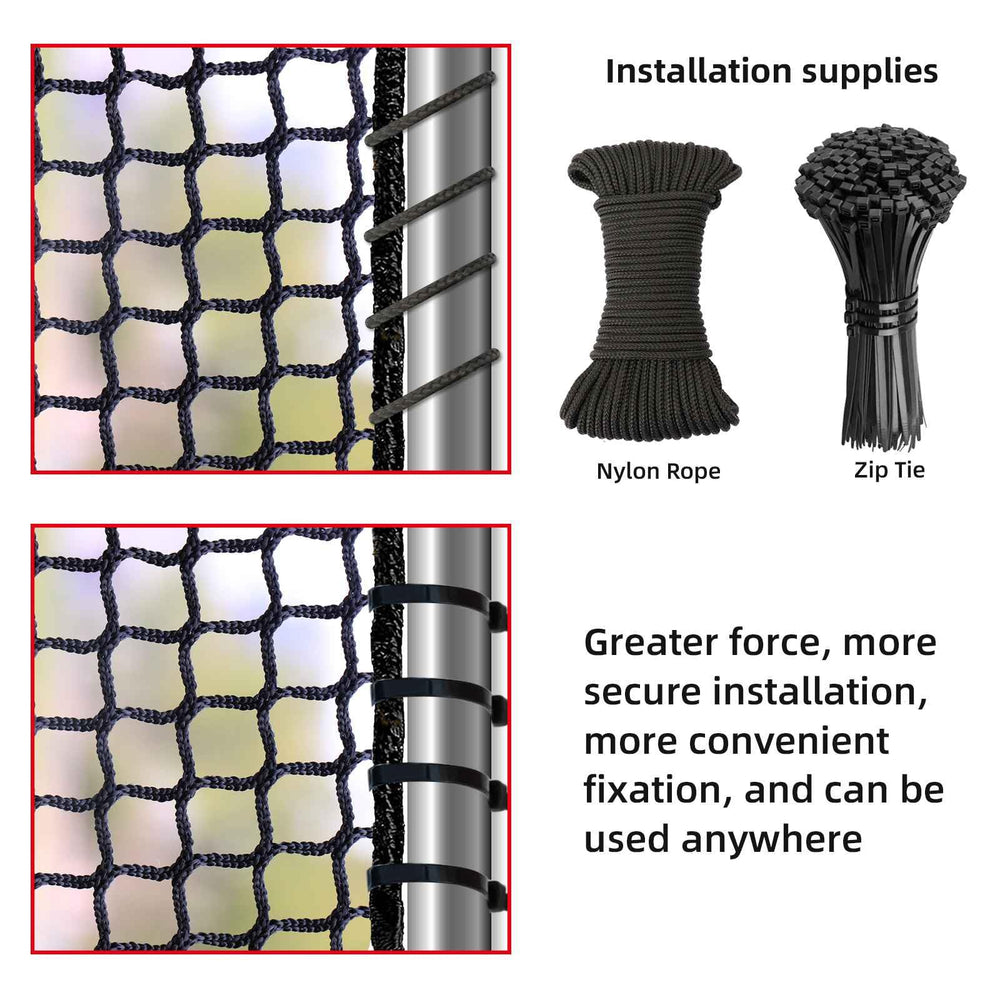 Kobadi netting thickened-edge design boosts durability and wear resistance.