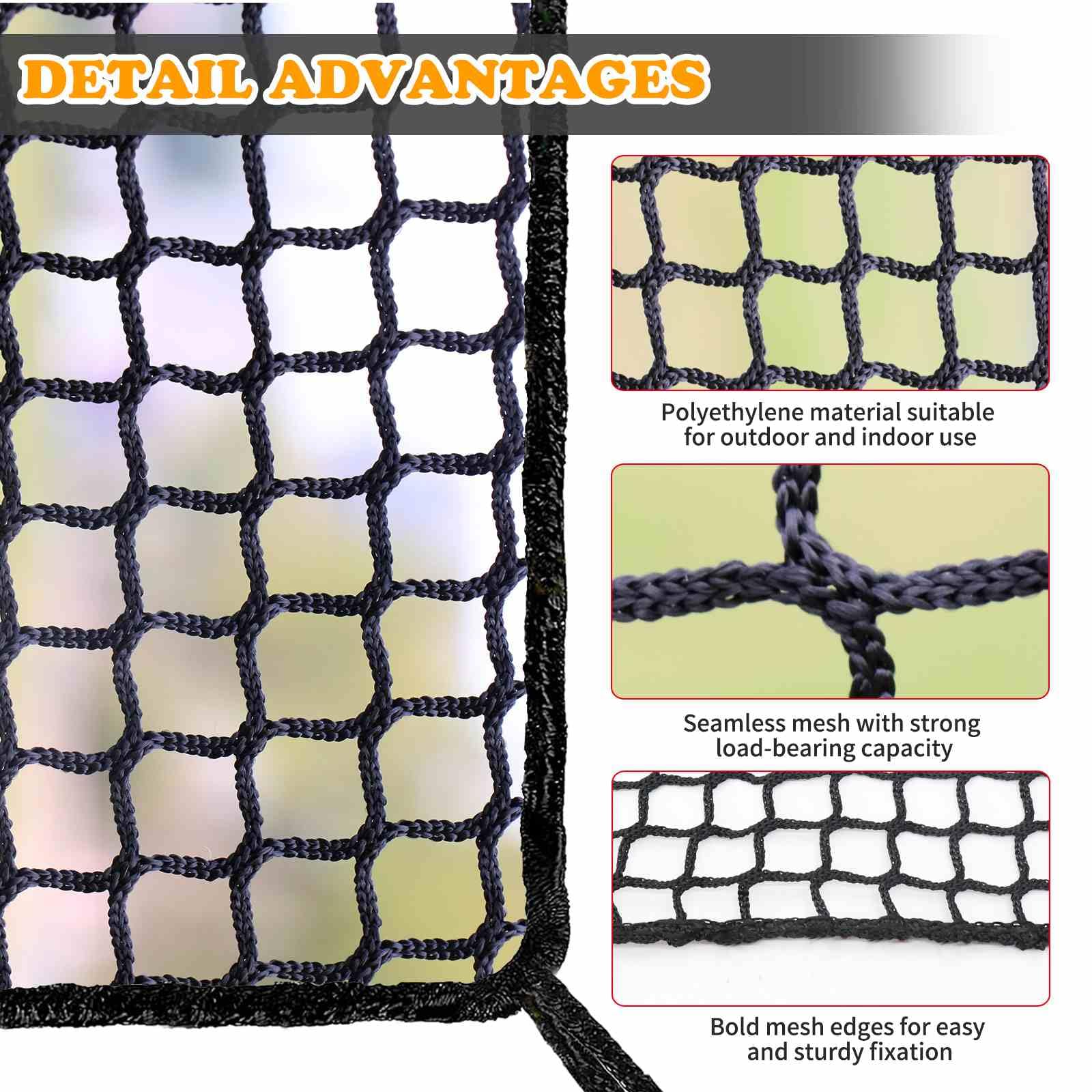 Kobadi netting transparency close-up preserves view while securing indoor spaces.