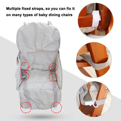 Kocpudu high chair pad seat belt design helps prevent falls during meals.