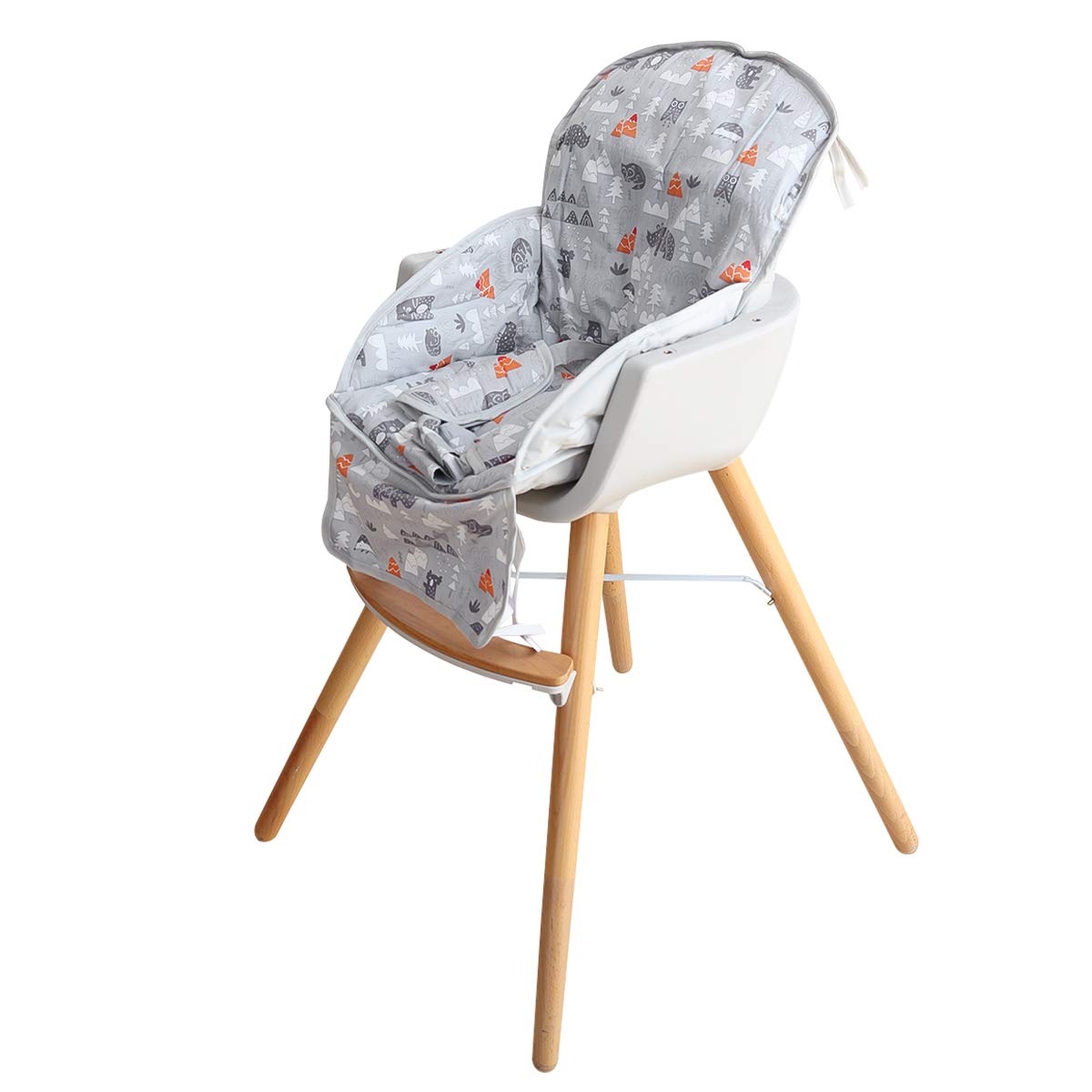 Kocpudu high chair pad soft cotton material is breathable and gentle.