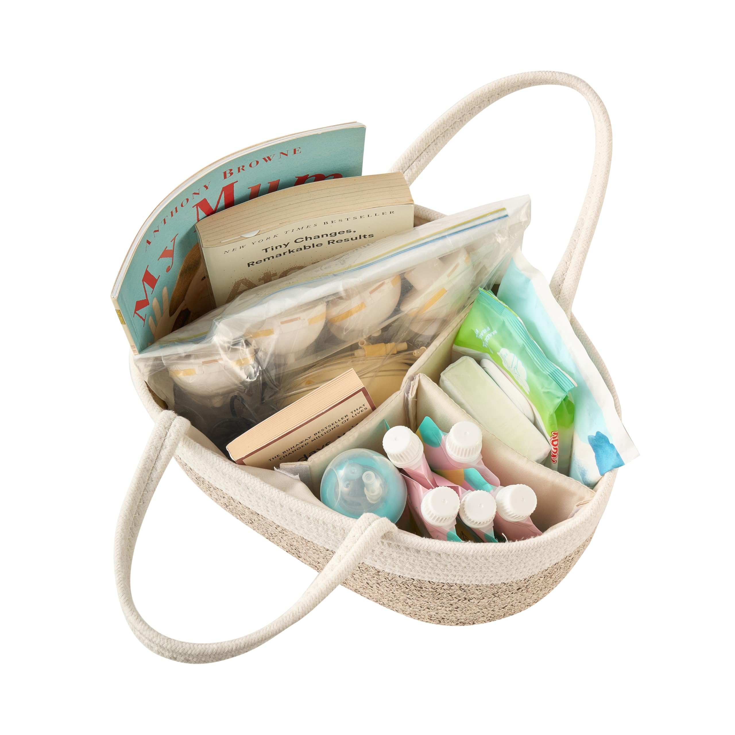 Kodomoore diaper caddy compact fold for flat storage when not in use.