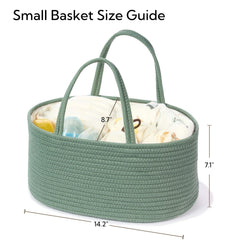 Kodomoore diaper caddy folded-flat for compact storage in small spaces.