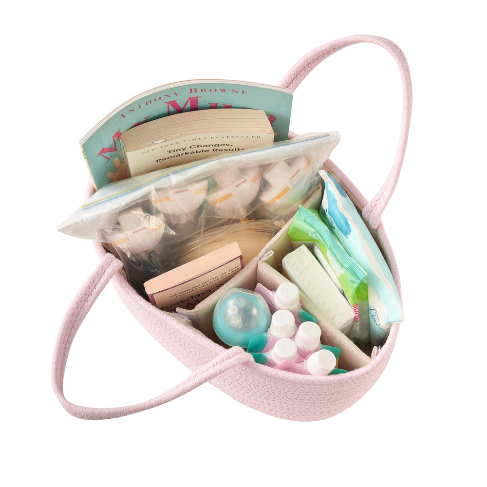Kodomoore diaper caddy makes a thoughtful gift-ready baby shower option