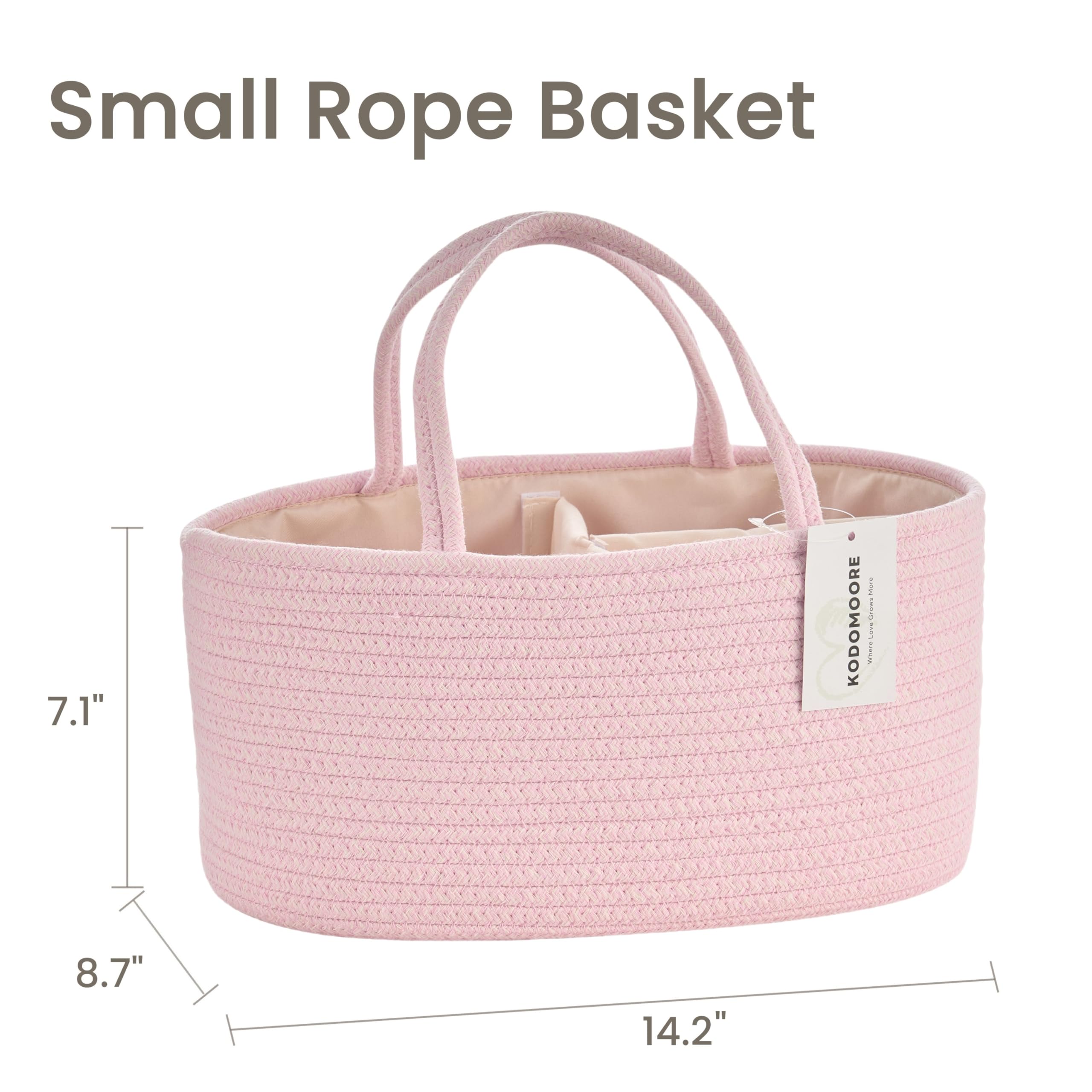 Kodomoore diaper caddy light-pink texture hints premium quality