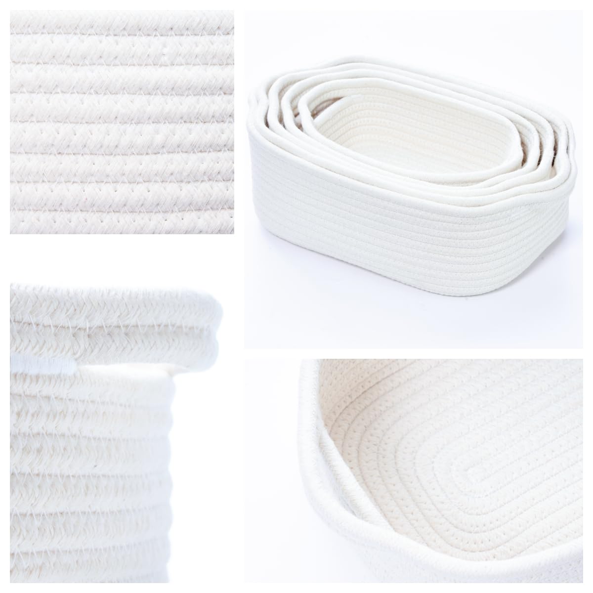 Kodomoore storage basket set decorative design complements boho and farmhouse interiors.