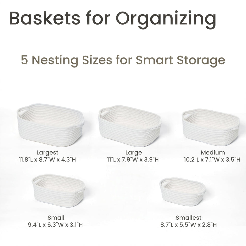 Kodomoore storage basket set medium size on shelf demonstrates versatile multi-purpose storage.