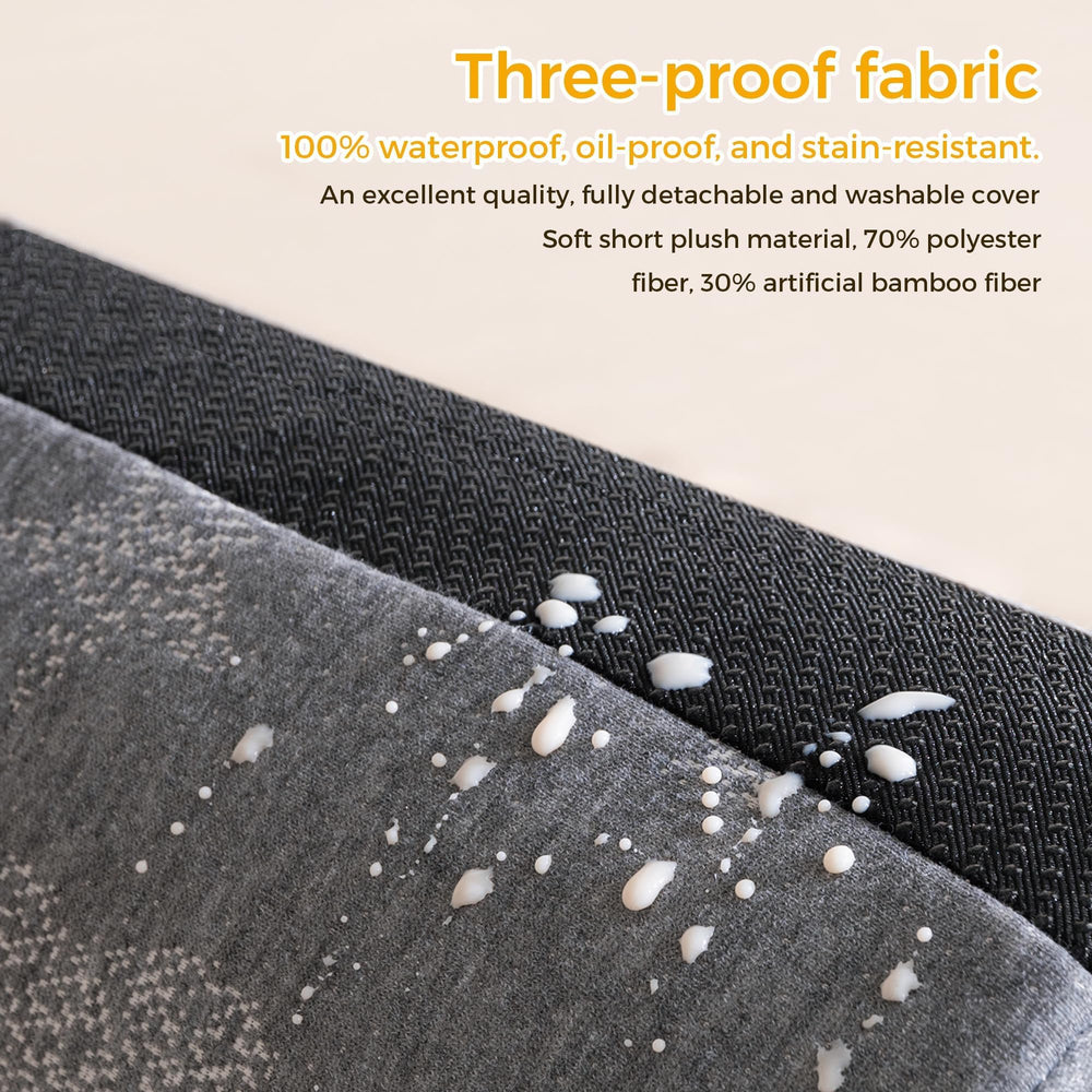 Kohentact bed rail bumpers bamboo cover removable close-up emphasizes washable, hypoallergenic fabric
