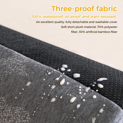 Kohentact bed rail bumpers bamboo cover removable close-up emphasizes washable, hypoallergenic fabric
