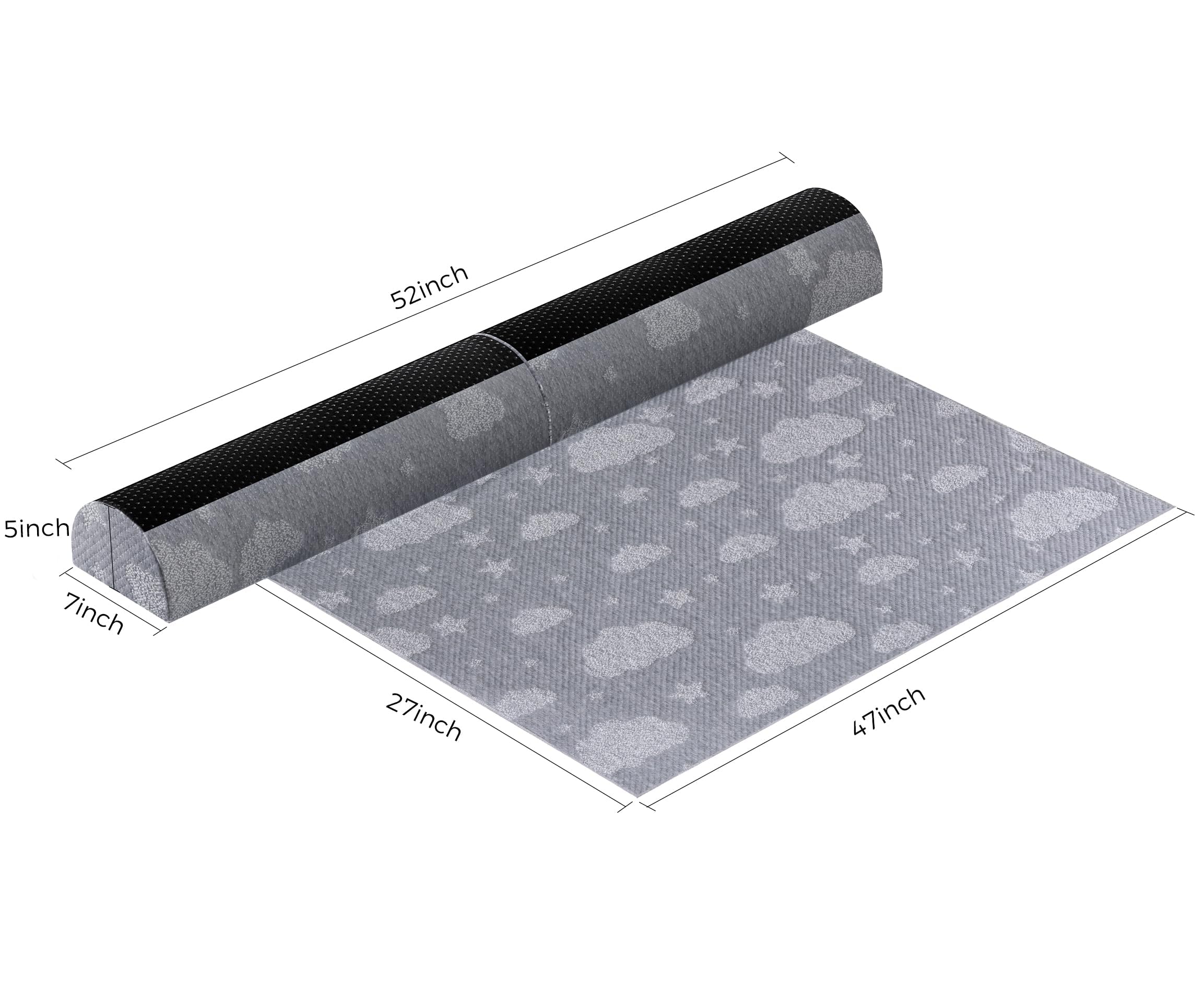 Kohentact bed rail bumpers foldable travel case demonstrates portability