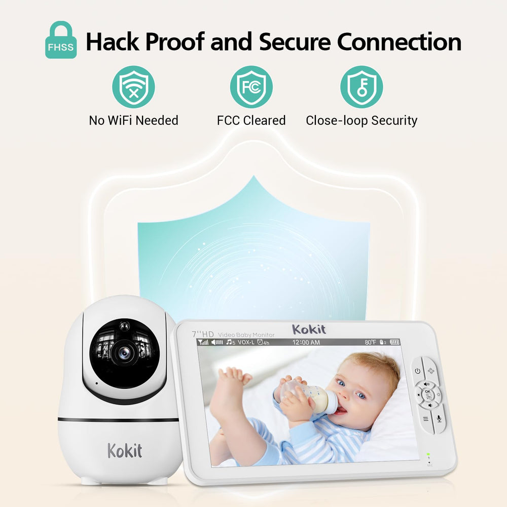 Kokit secure FHSS connection ensures private monitoring.
