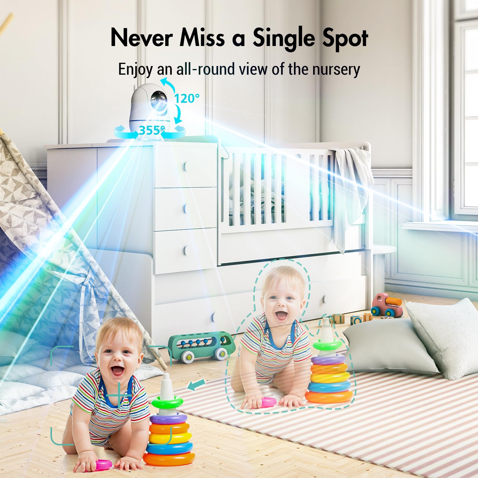 Kokit two-way talk and lullabies soothe baby remotely.