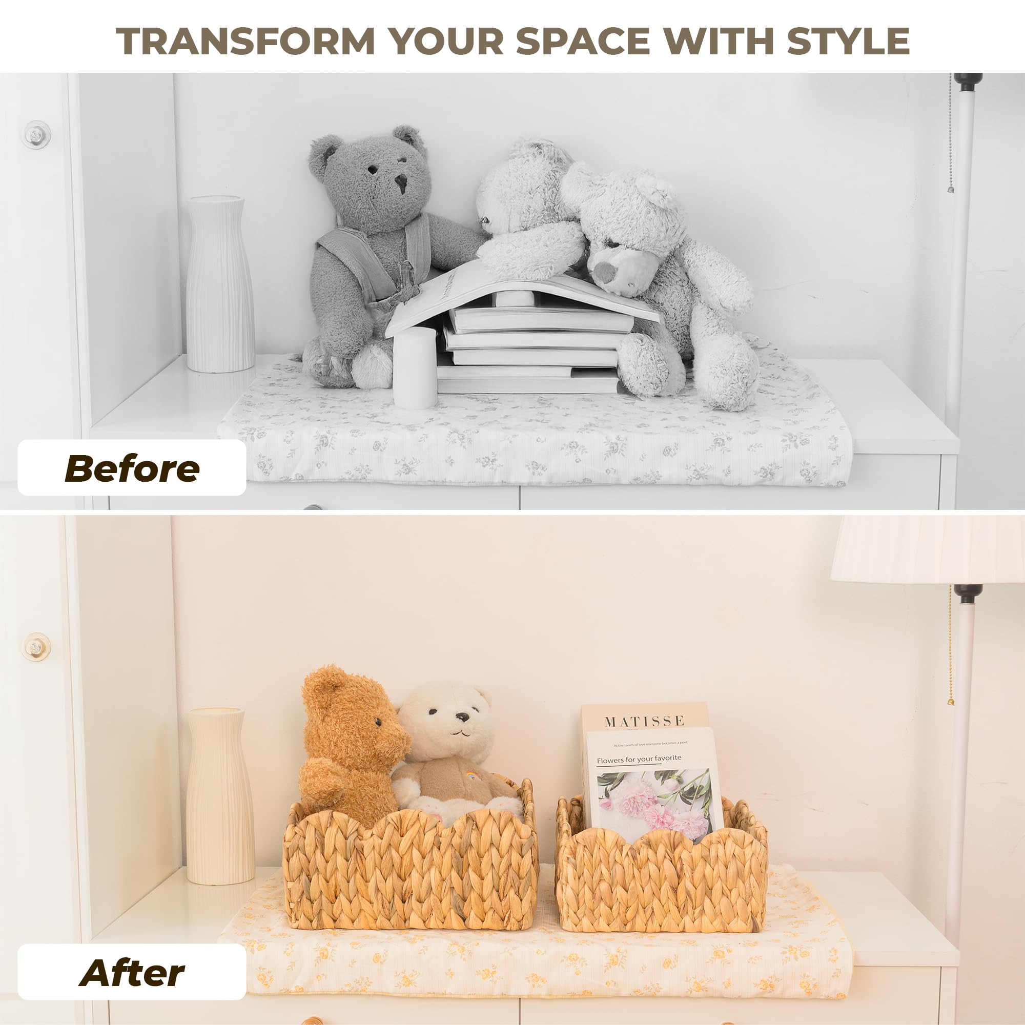 KOKODO bedroom basket keeps skincare and small items neatly grouped