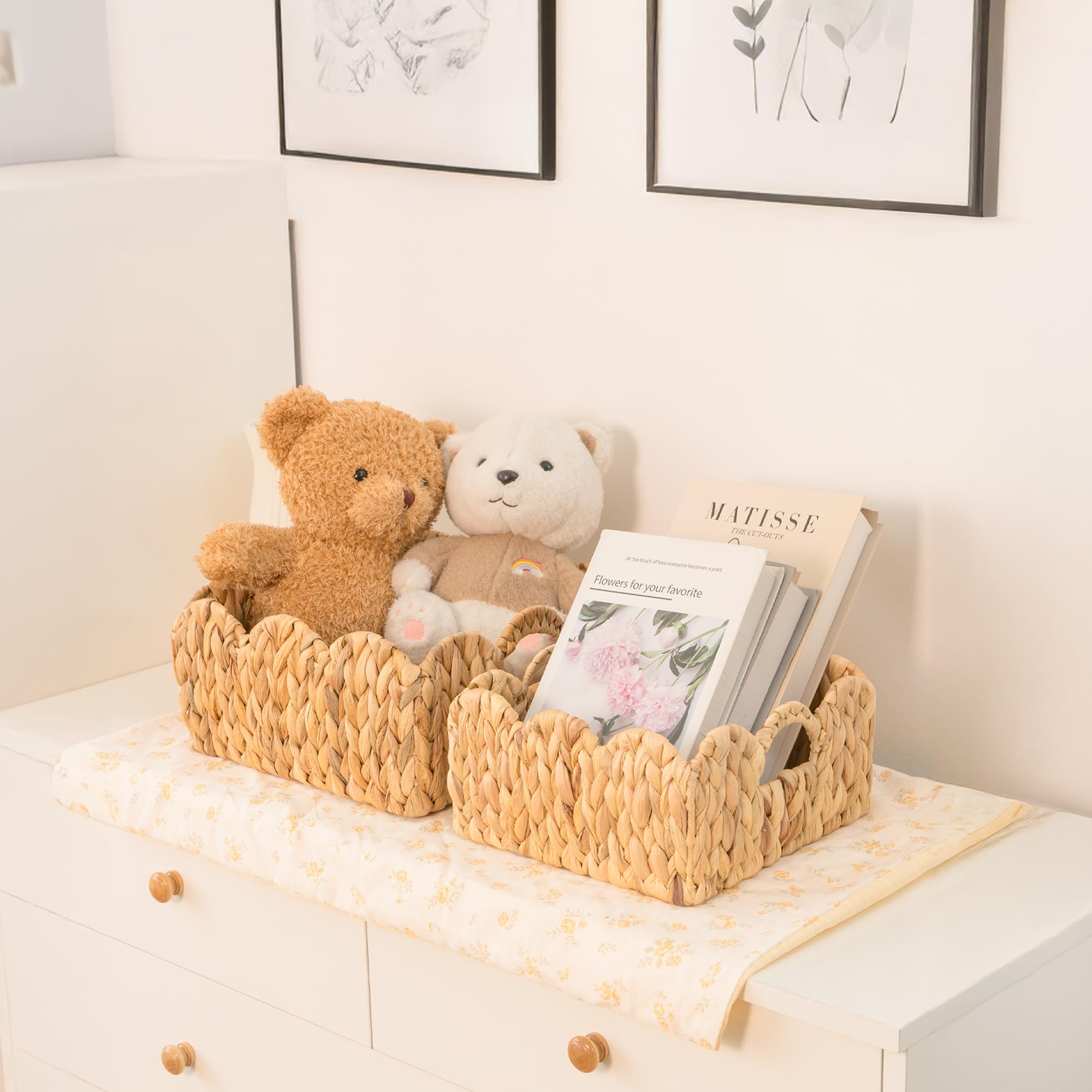 KOKODO living room basket duo blends with classic and modern decor