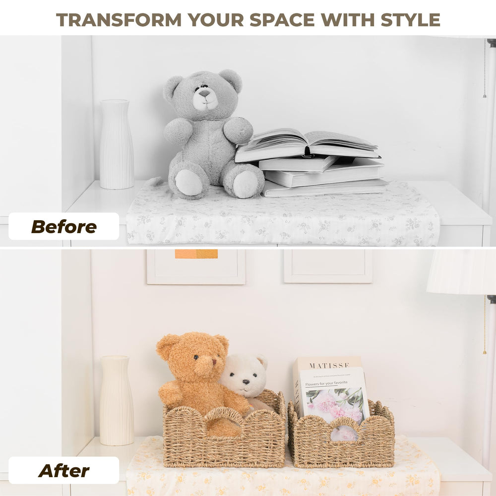 KOKODO storage basket with built-in handles for easy carrying between rooms