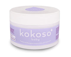 Kokoso Baby Organic Coconut Oil bottle for gentle baby skincare and massage.