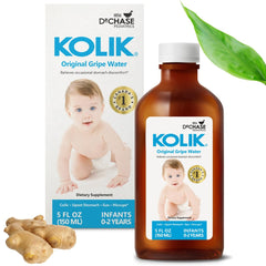 Dr. Chase Kolik Gripe Water bottle front view for gentle baby gas relief
