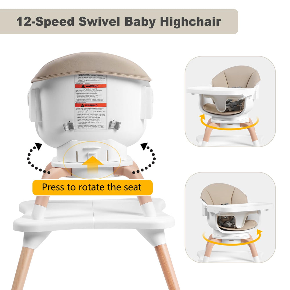 Komcot baby high chair BPA-free materials ensure safe, everyday feeding