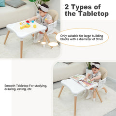 Komcot baby high chair stable pyramid base with anti-slip feet protects floors