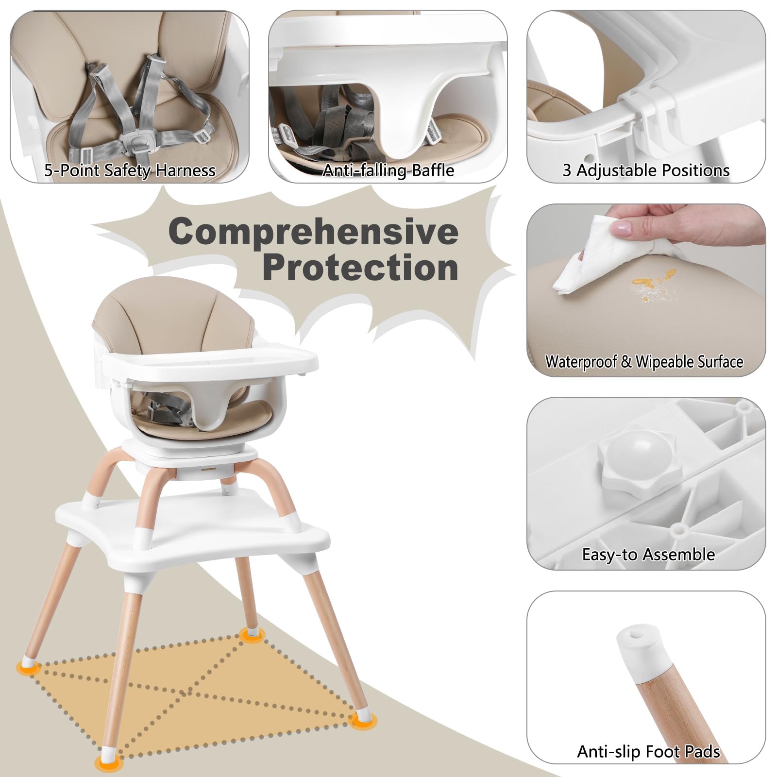 Komcot baby high chair table-and-chair-set combines dining and play areas