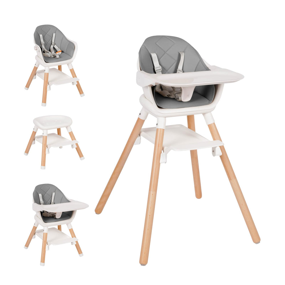 Komcot 6-in-1 high chair in full-size mode for feeding