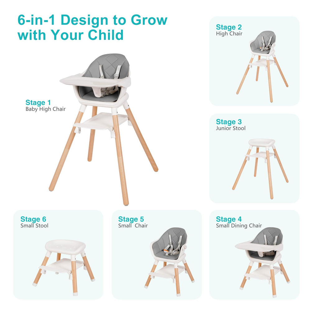 Komcot toddler chair with two-height option for meals