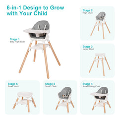 Komcot toddler chair with two-height option for meals