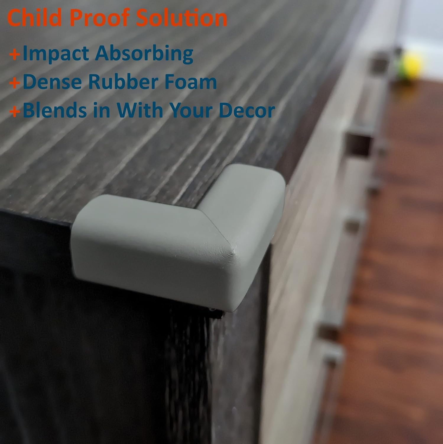 Komfortology durable thickened design for long-lasting furniture corner protection.