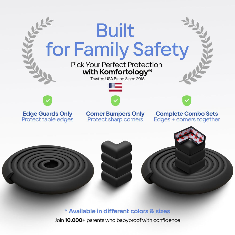 Komfortology non-toxic adhesive tape keeps protectors securely in place