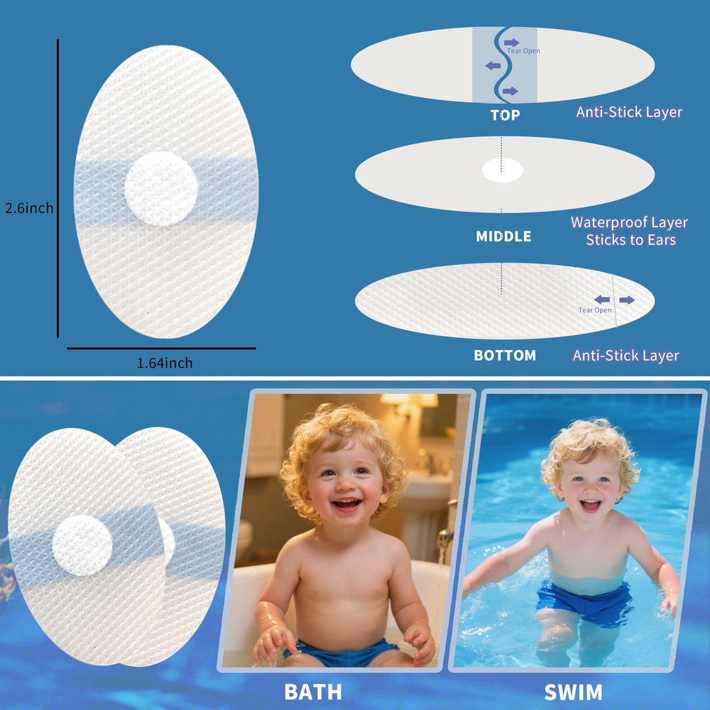 KOMIDK ear covers with cotton balls inside to absorb moisture for dry ears