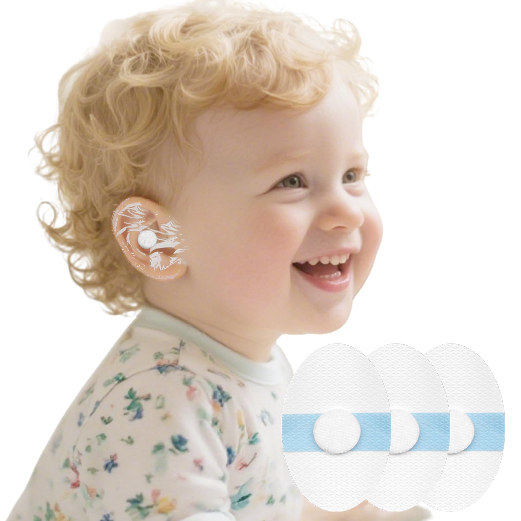 KOMIDK baby ear covers packaging showing ready-to-use bath-time protection for infants