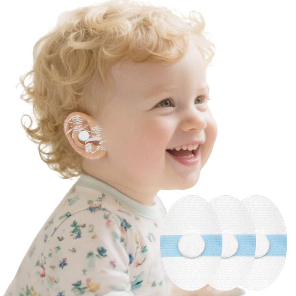 KOMIDK baby ear covers packaging showing ready-to-use bath-time protection for infants
