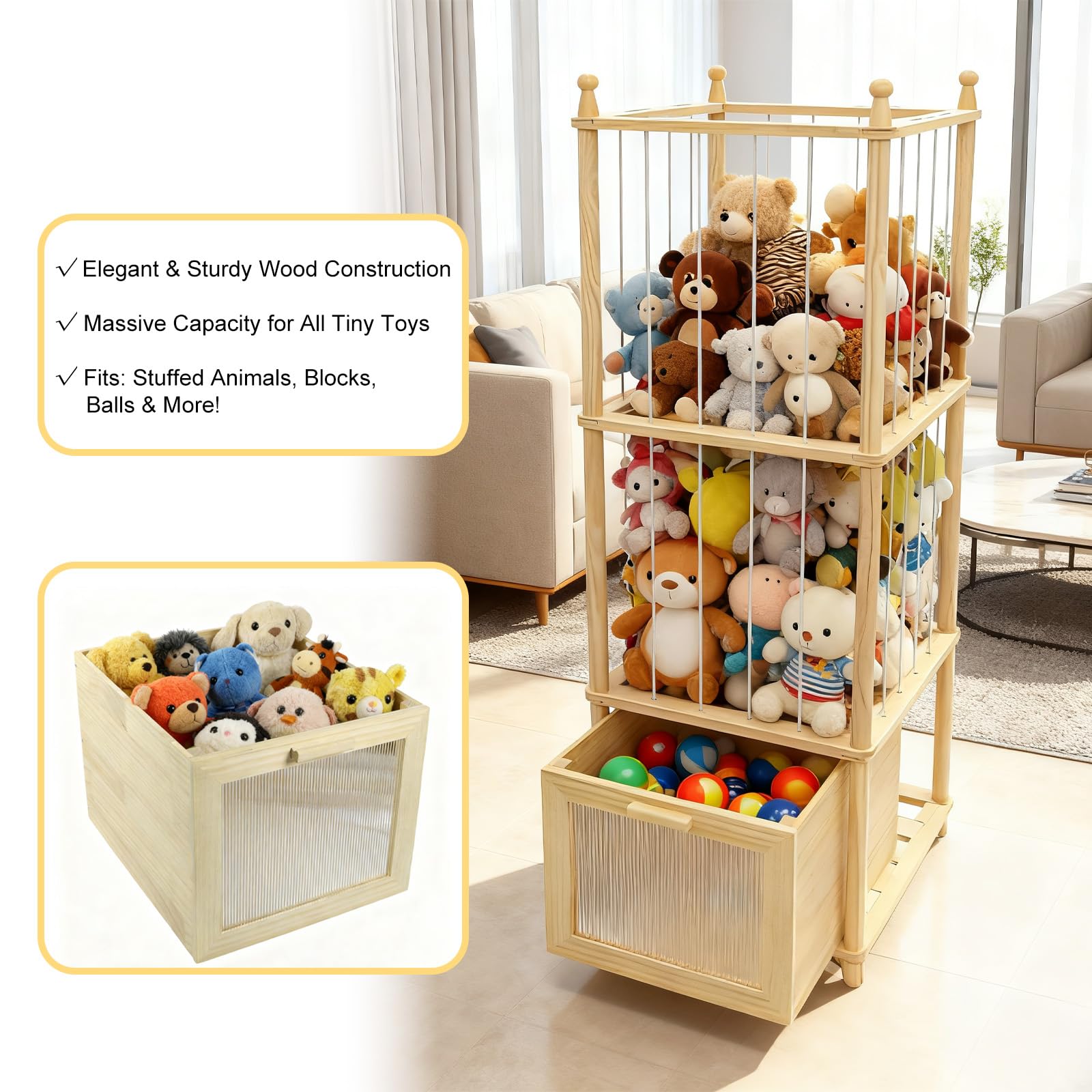 Kompaktayc stuffed animal storage assembly guide video ensures quick, beginner-friendly setup.