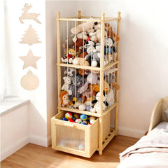 Kompaktayc stuffed animal storage with clear-view drawer boosts visibility and quick toy access.