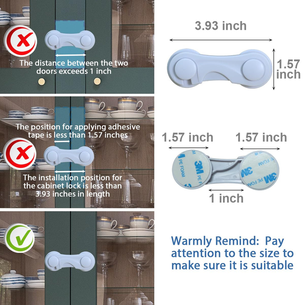 KongNai adhesive cabinet lock close-up illustrates tool-free installation ease.