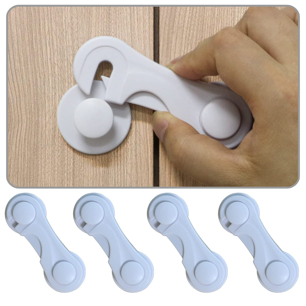 KongNai cabinet lock pack front shows white four-pack safety for busy kitchens.