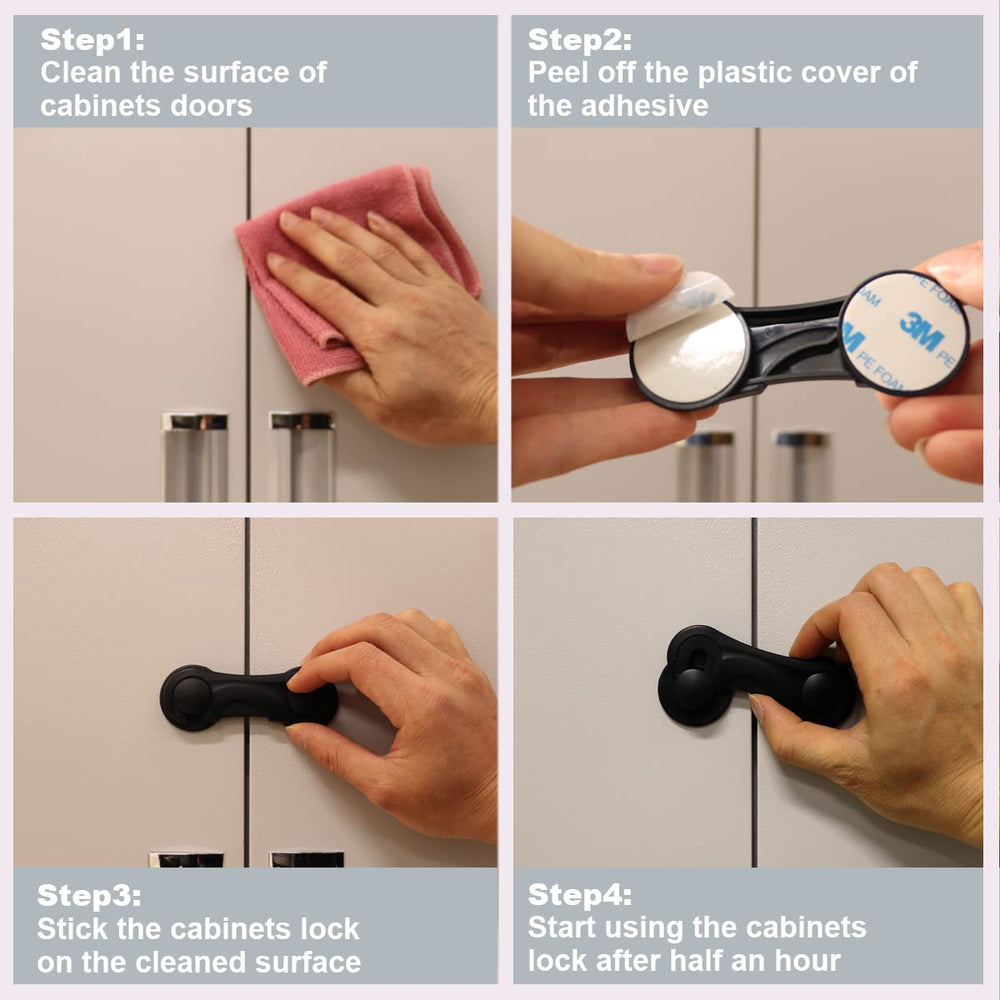 KongNai drawer and cupboard lock in-use shows effortless access control.