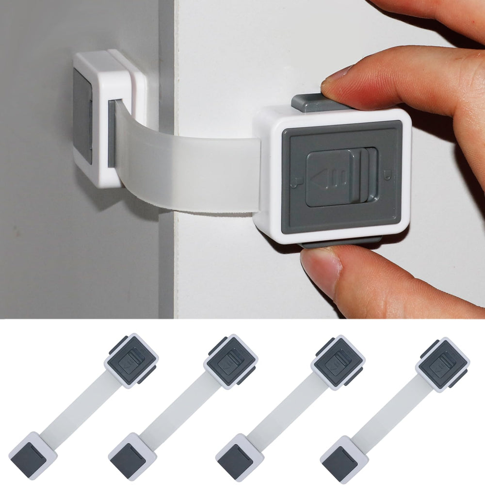 KongNai fridge lock in use protects kids from fridge access with one-hand operation