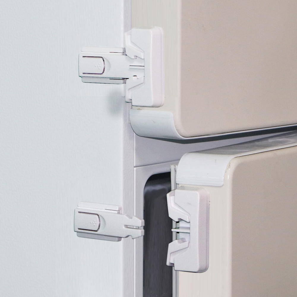 KongNai fridge locks adhesive installation demonstrates quick, tool-free safety setup.