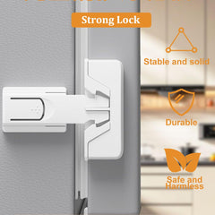 KongNai fridge locks two-button unlock demonstrates easy one-handed operation.