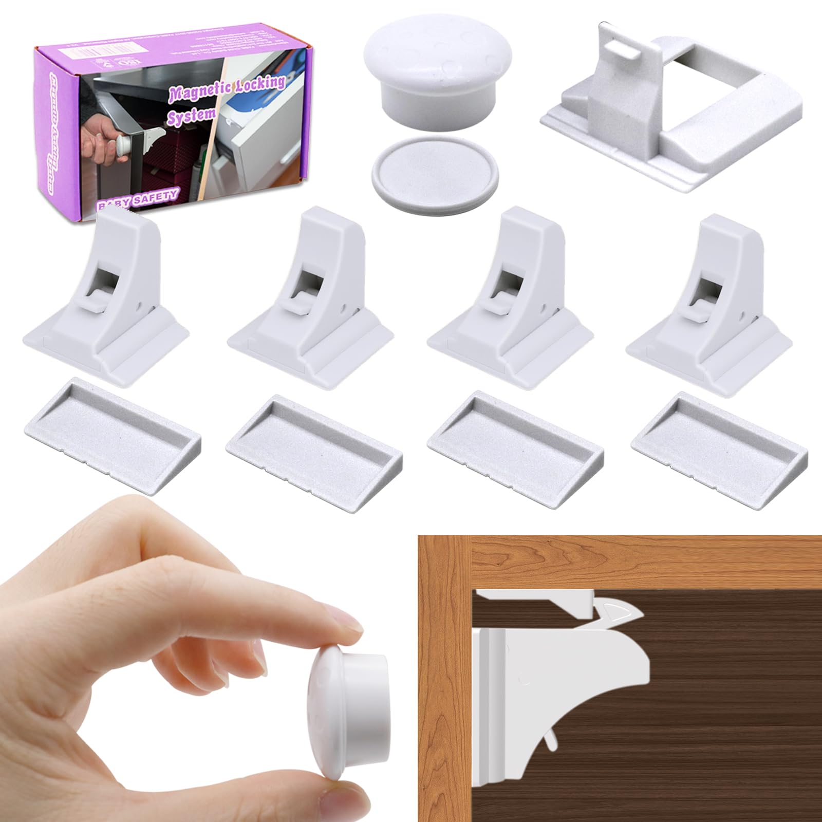 KongNai hidden magnetic lock cabinet view for a clean, tamper-resistant safety solution.