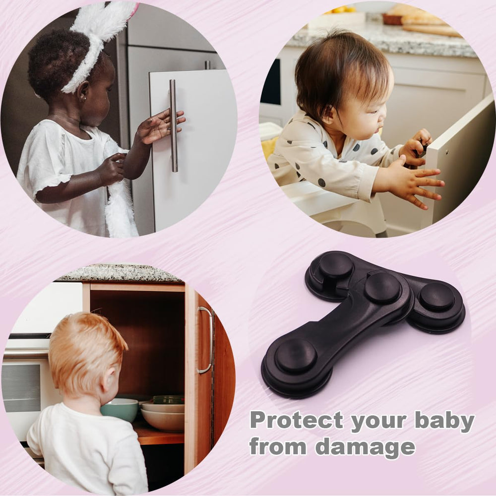 KongNai latch-on-cabinet-drawer enables easy one-handed access for parents.