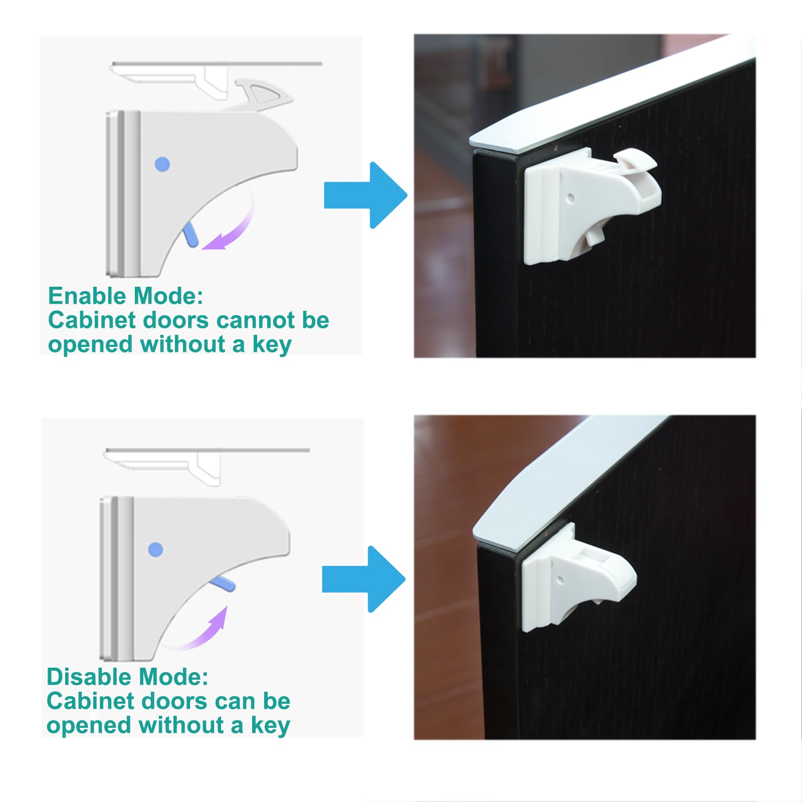 KongNai 1.5-inch magnetic distance demonstrates reach for unlocking.
