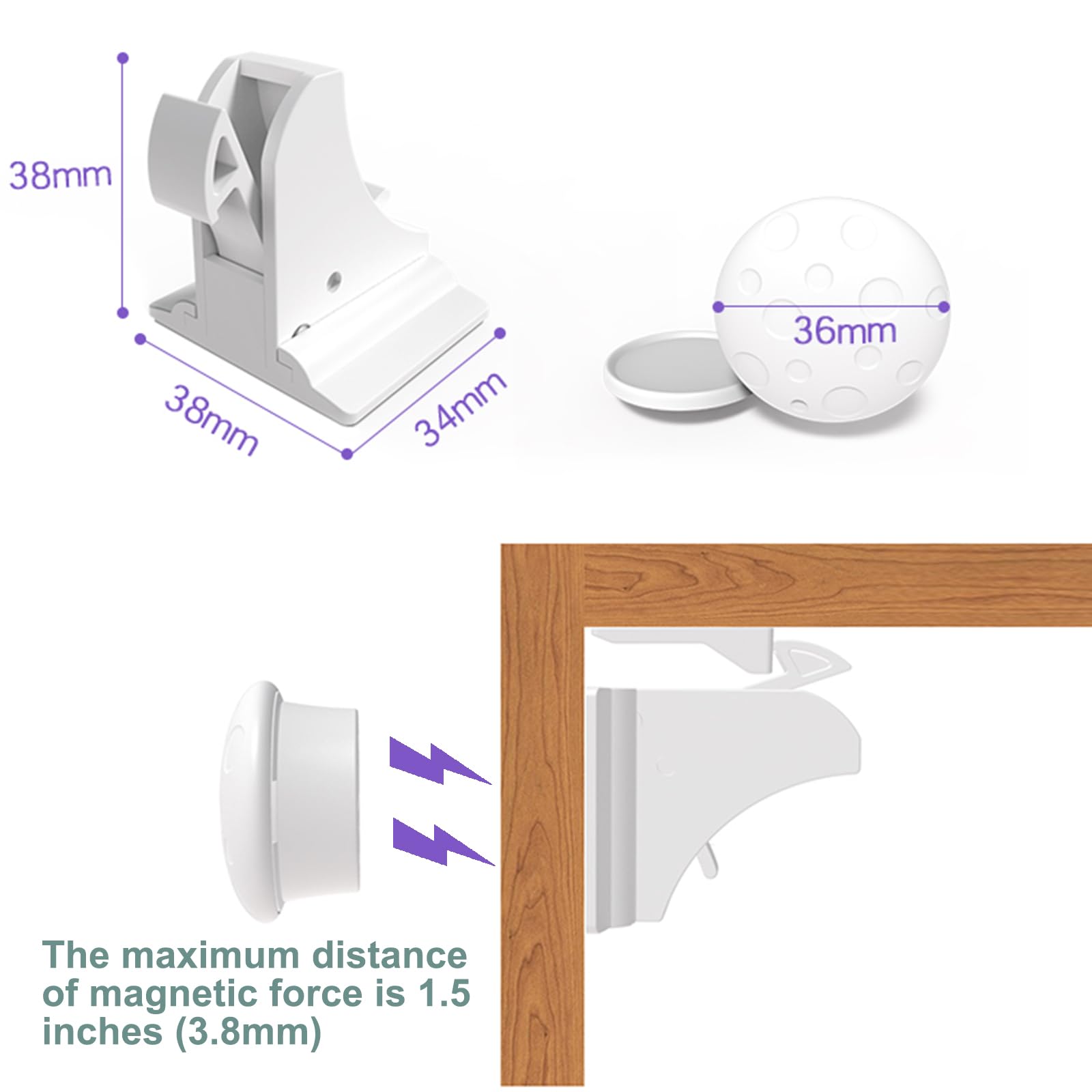 KongNai magnetic unlock opens with the key close by for convenient access.