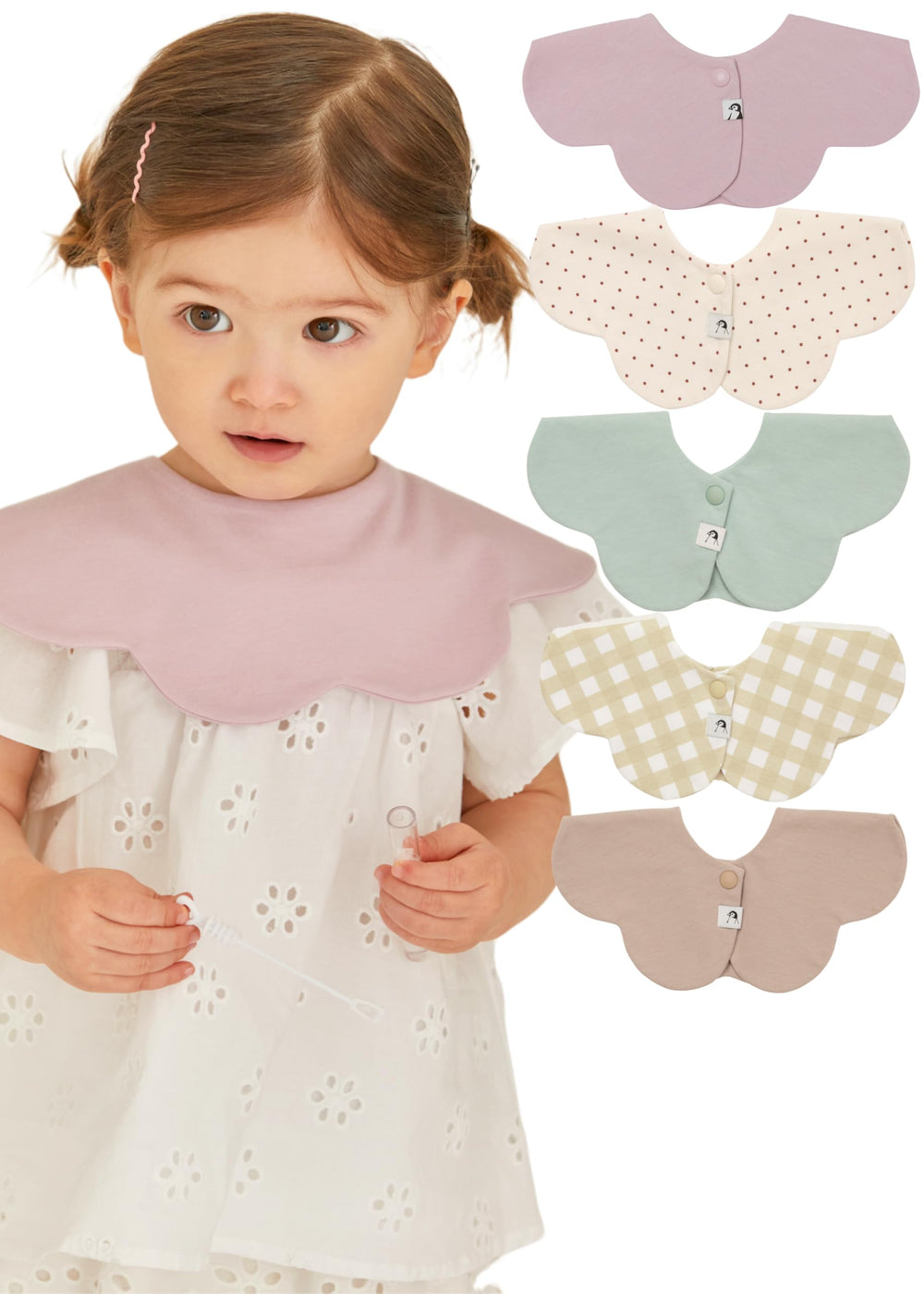 Konny Baby Bib 360 rotate feature for versatile drool management.