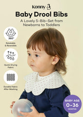 Konny Baby Bib soft fabric closeup highlights gentle touch and absorption.
