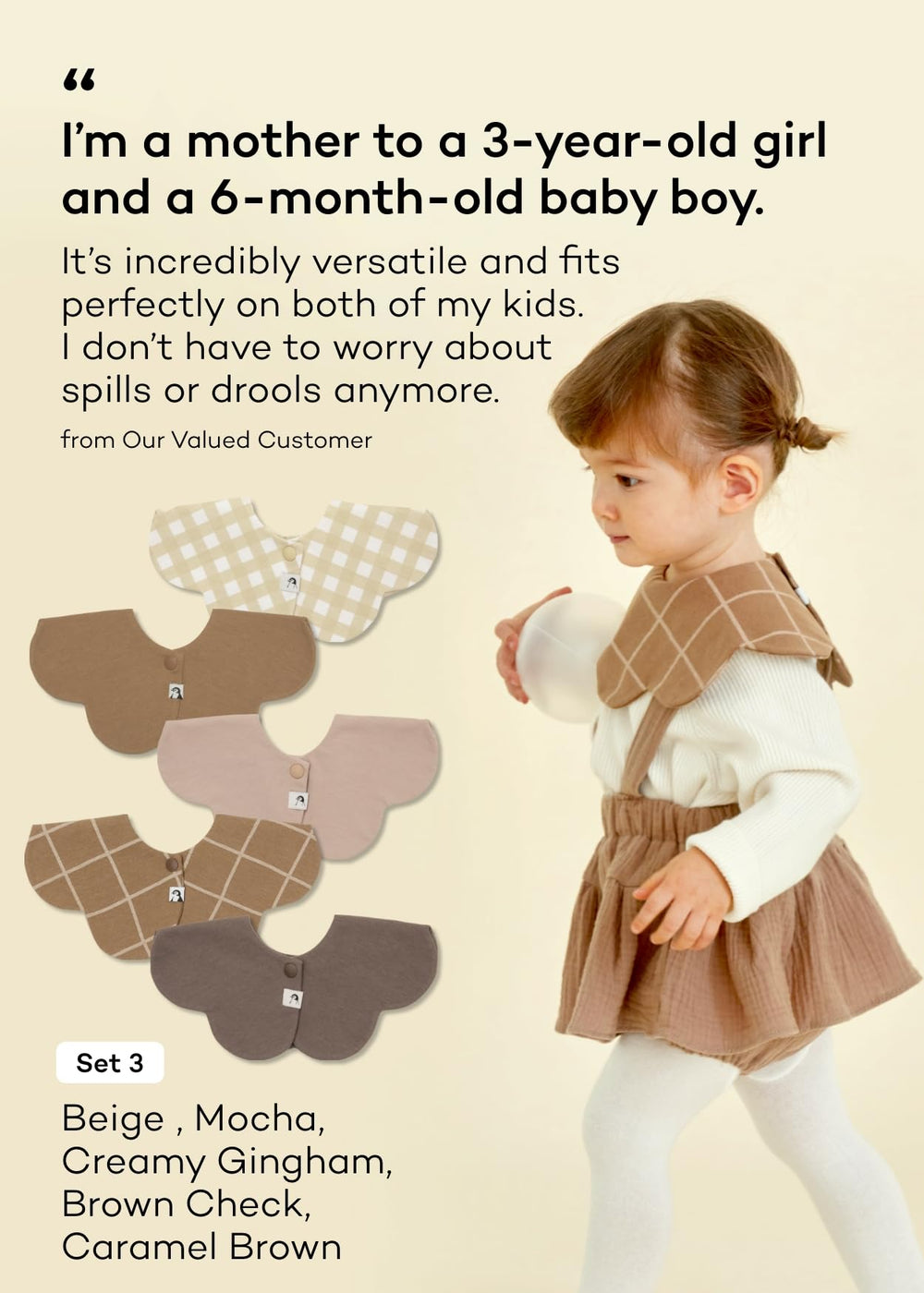 Konny Baby Bibs close-up fabric texture emphasizes quick absorption and fast drying.