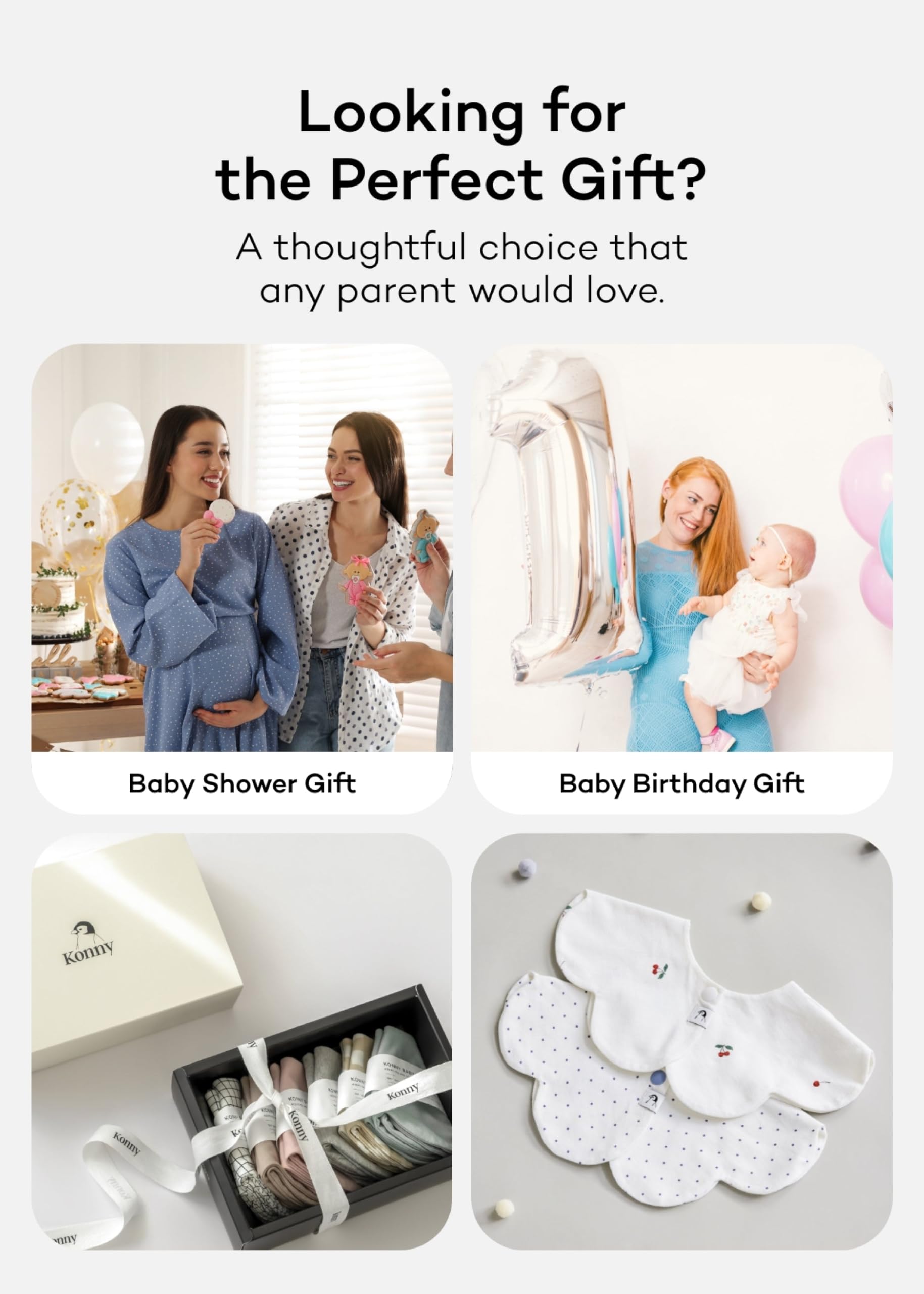 Konny Baby Bibs antimicrobial fabric helps keep baby comfortable